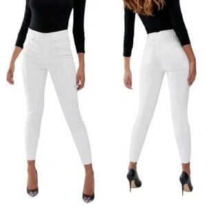 Spanx White Jeans Pants Pull On Large